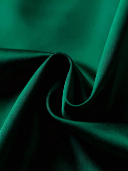 Versailles Satin Bow Tie Neck Long Sleeve Blouse