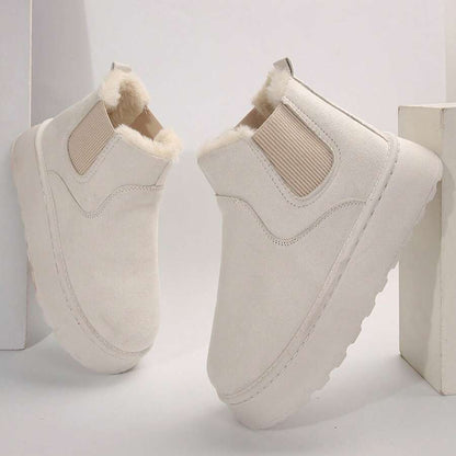Women's Suede Winter Platform Boots Fuzzy Fluffy Boots Outdoor Mensa