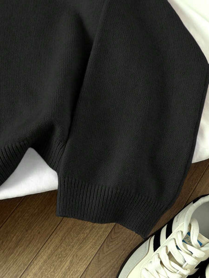 Women's Oversized Crew Neck Pullover Sweater, Relaxed Knit Sweater for Fall Winter - Green