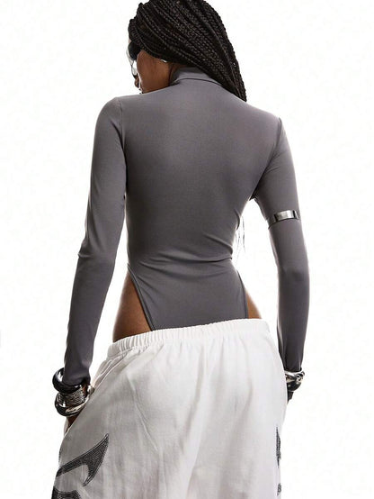 Lindau Mock Neck Long Sleeve Bodysuit