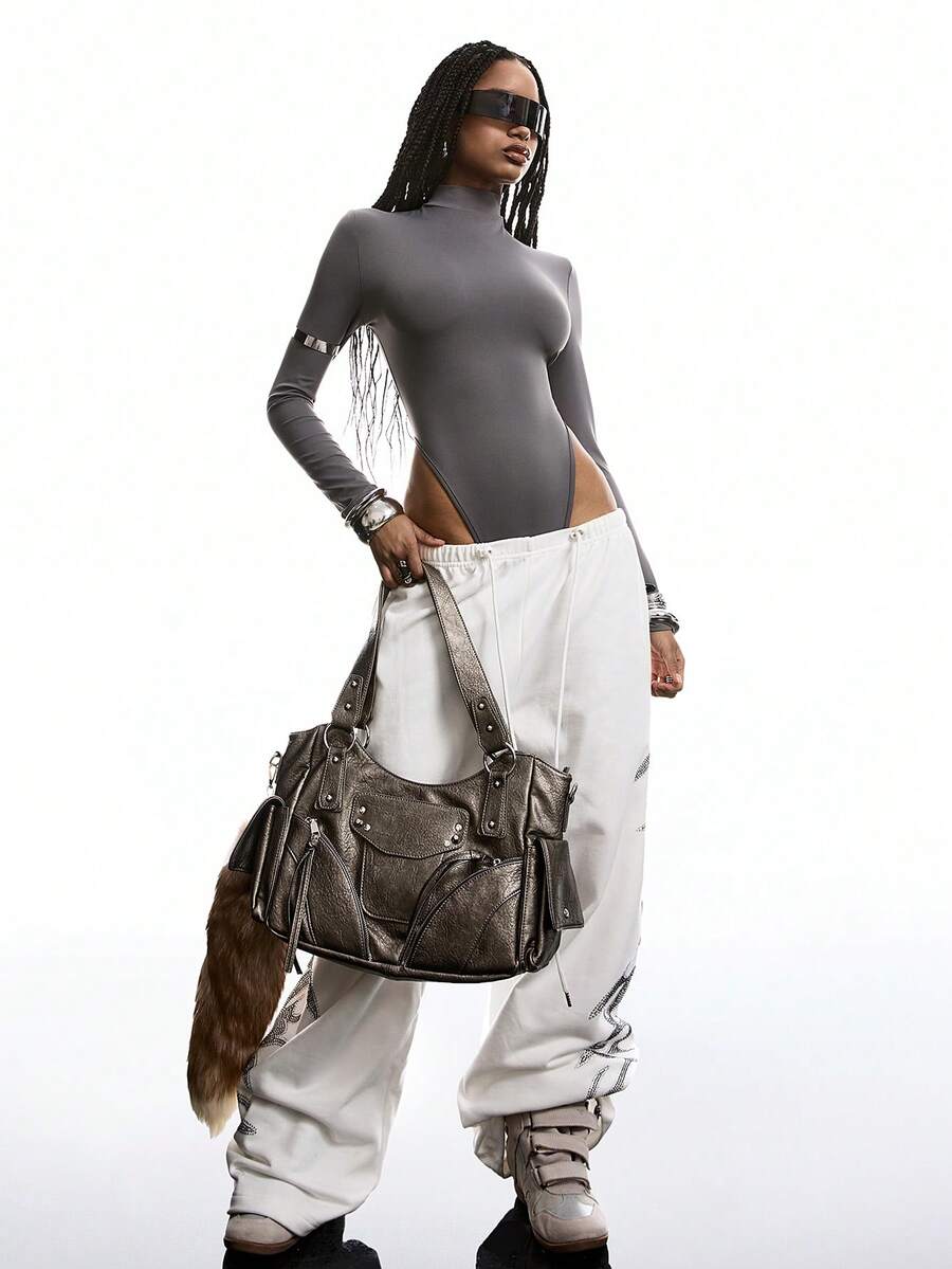 Lindau Mock Neck Long Sleeve Bodysuit