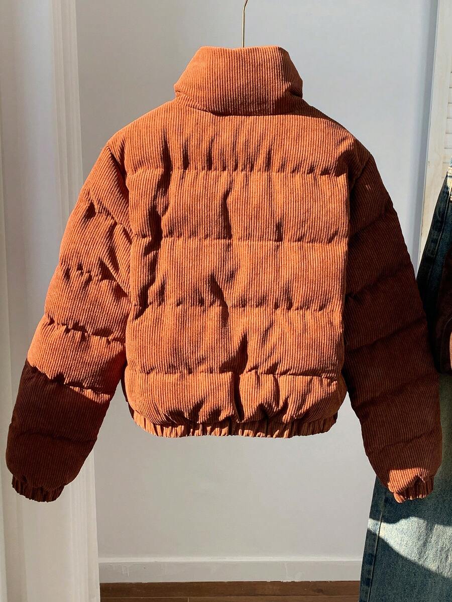 Glasgow Cropped Quilted Puffer Jacket with Funnel Neck
