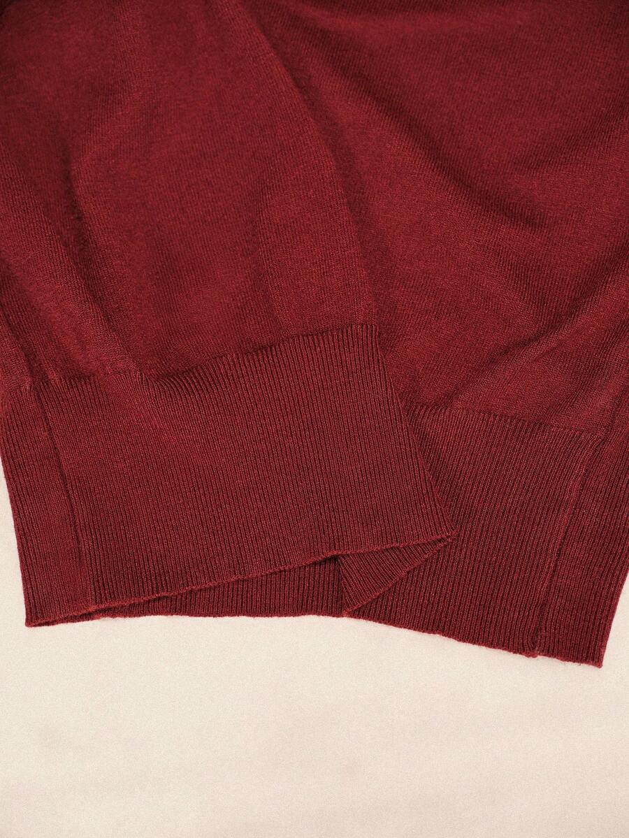 Women's Fine Knit Sweater with Button Cuffs, Lightweight Pullover for Fall Work Casual - Beige