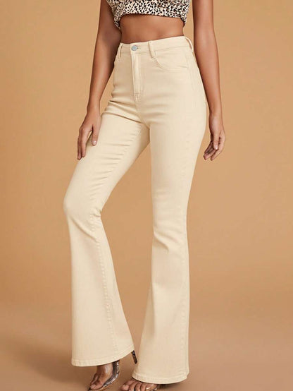 Annapolis High Waist Flare Leg Jeans with Pockets