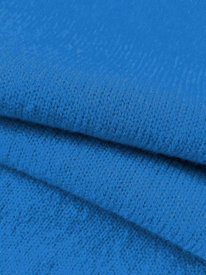 Women's Oversized Crew Neck Pullover Sweater, Relaxed Knit Sweater for Fall Winter - Blue