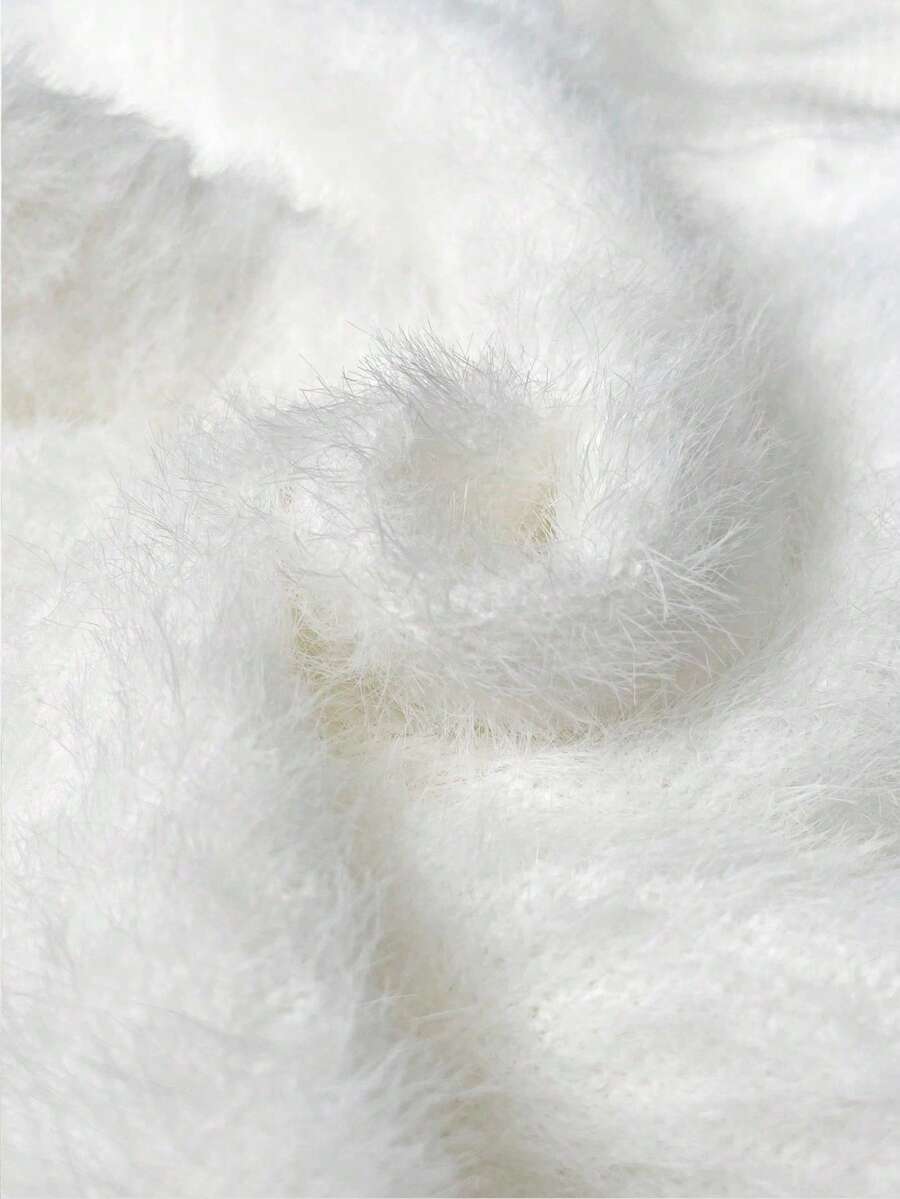 Penelope Thermal Lined Fitted High Neck Knit Sweater - Apricot