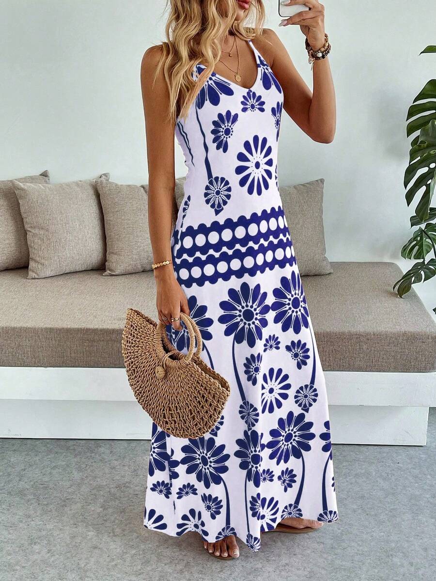 Breezaya Women's Casual Vacation Bohemian Style Dress Mensa