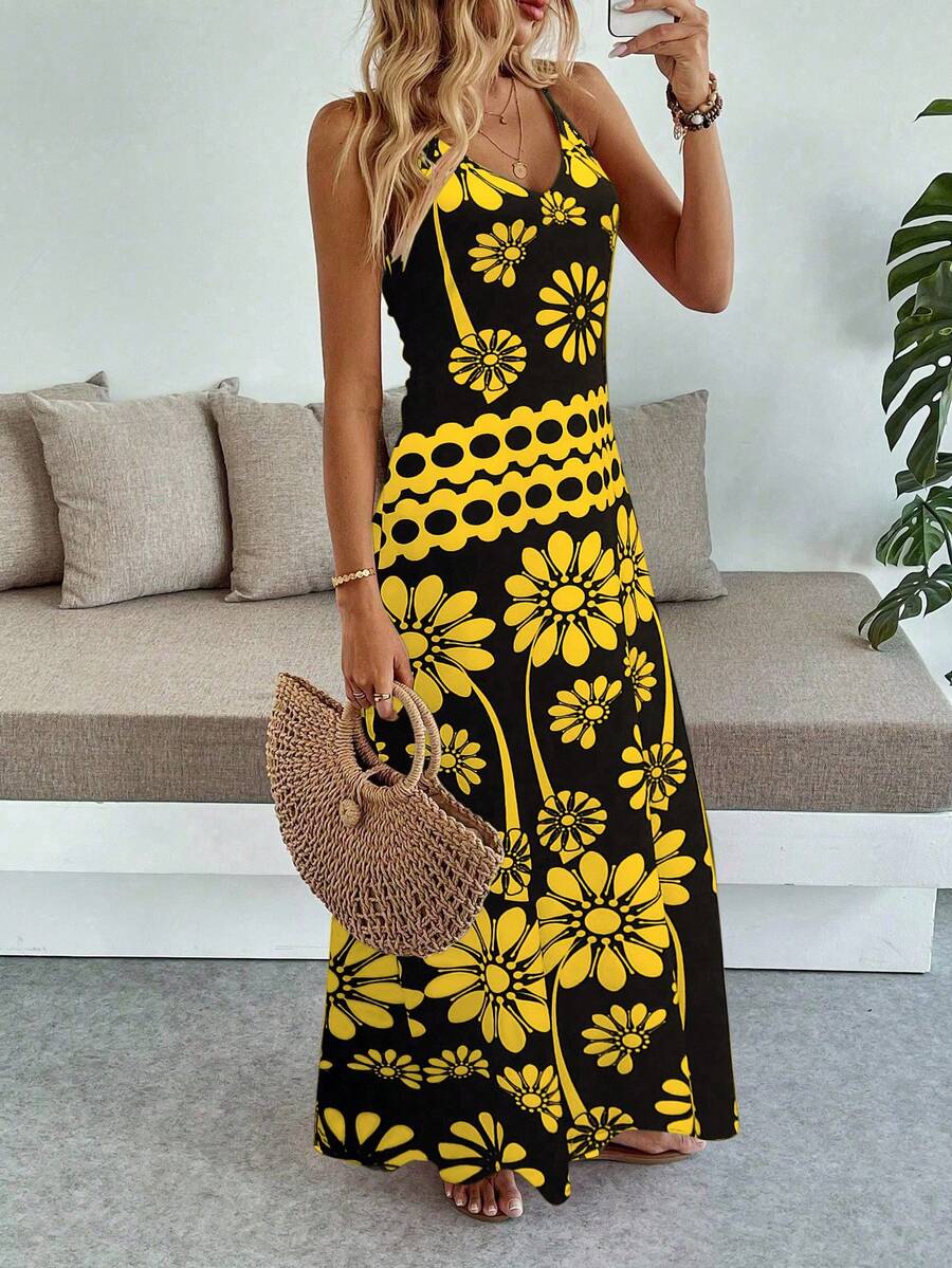 Breezaya Women's Casual Vacation Bohemian Style Dress Mensa