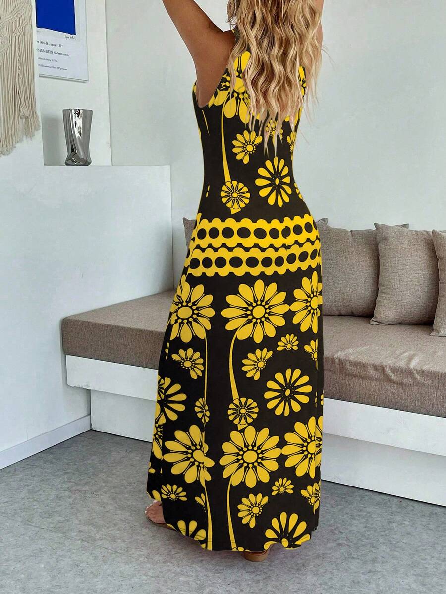 Breezaya Women's Casual Vacation Bohemian Style Dress Mensa