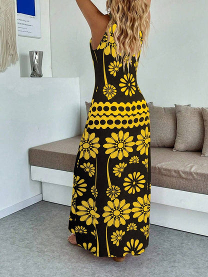 Breezaya Women's Casual Vacation Bohemian Style Dress Mensa