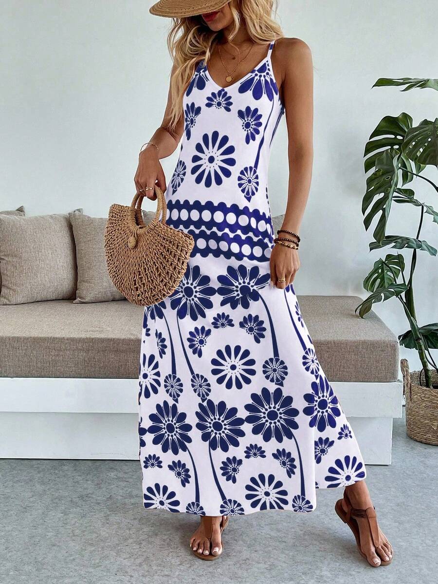 Breezaya Women's Casual Vacation Bohemian Style Dress Mensa