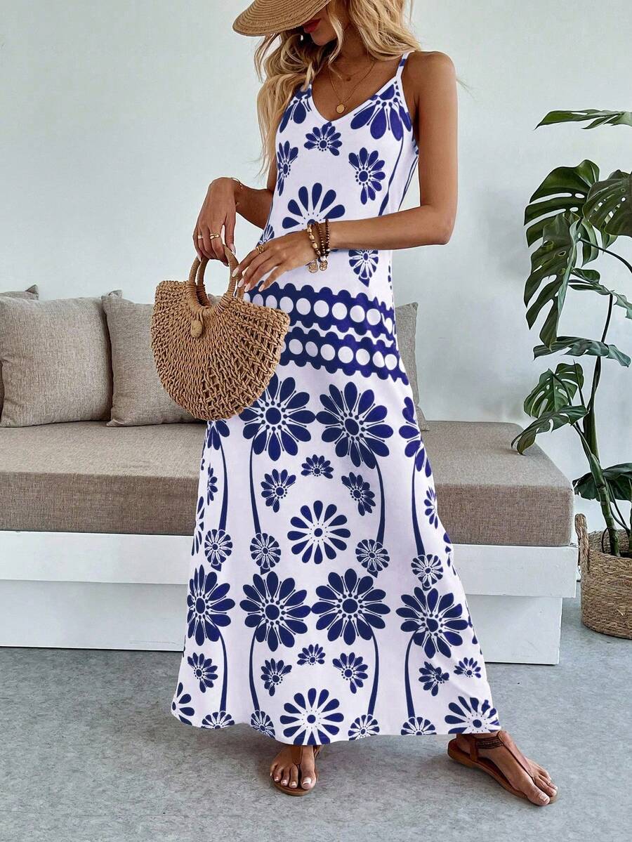 Breezaya Women's Casual Vacation Bohemian Style Dress Mensa