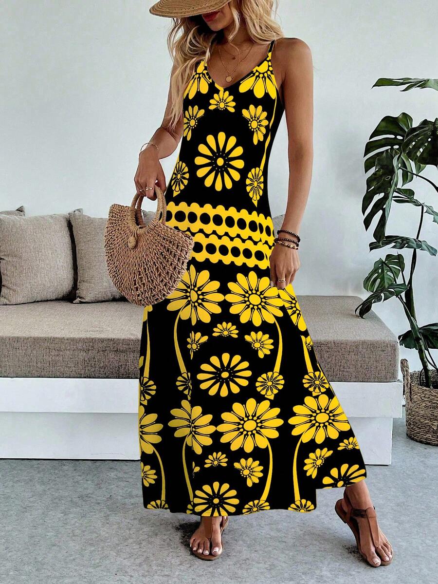 Breezaya Women's Casual Vacation Bohemian Style Dress Mensa
