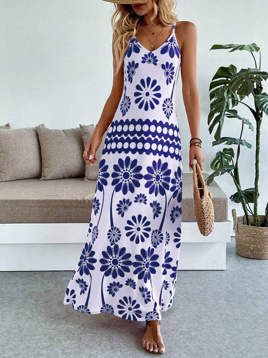 Breezaya Women's Casual Vacation Bohemian Style Dress Mensa
