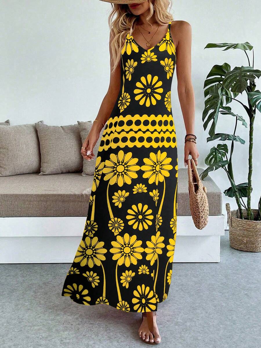 Breezaya Women's Casual Vacation Bohemian Style Dress Mensa