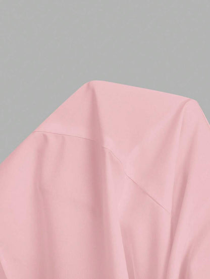 Cressida High Waist Wide Waistband Pleated Maxi Skirt - Baby Pink