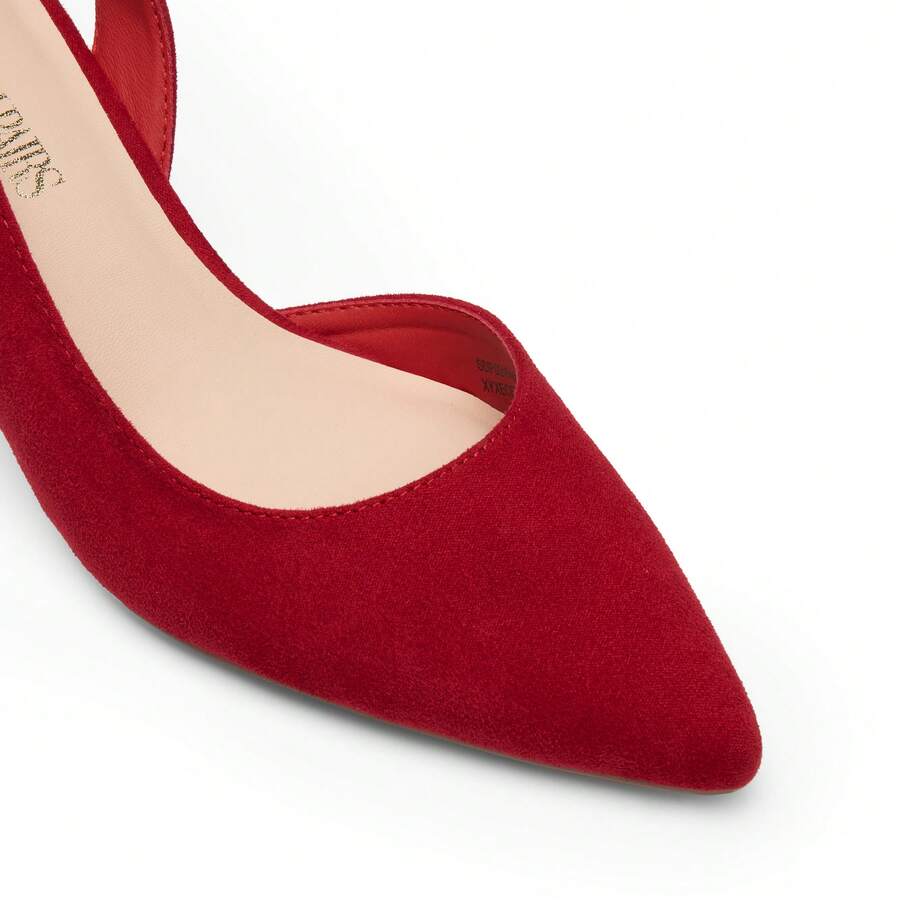 Women's Pointed Toe Slingback Kitten Heel Pumps, 2.36 Inch Buckle Strap Dress Shoes for Work and Wedding Guest