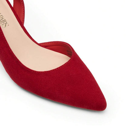 Women's Pointed Toe Slingback Kitten Heel Pumps, 2.36 Inch Buckle Strap Dress Shoes for Work and Wedding Guest