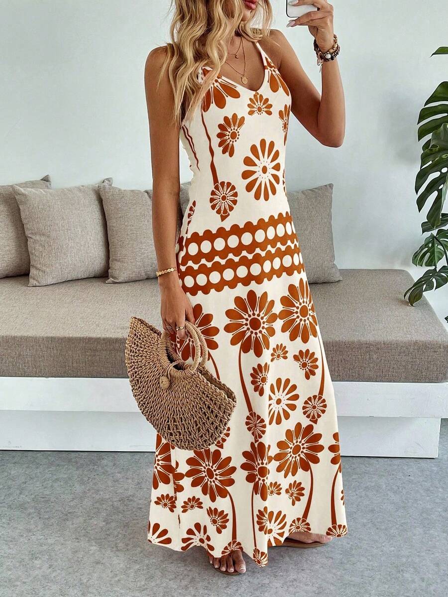 Breezaya Women's Casual Vacation Bohemian Style Dress Mensa