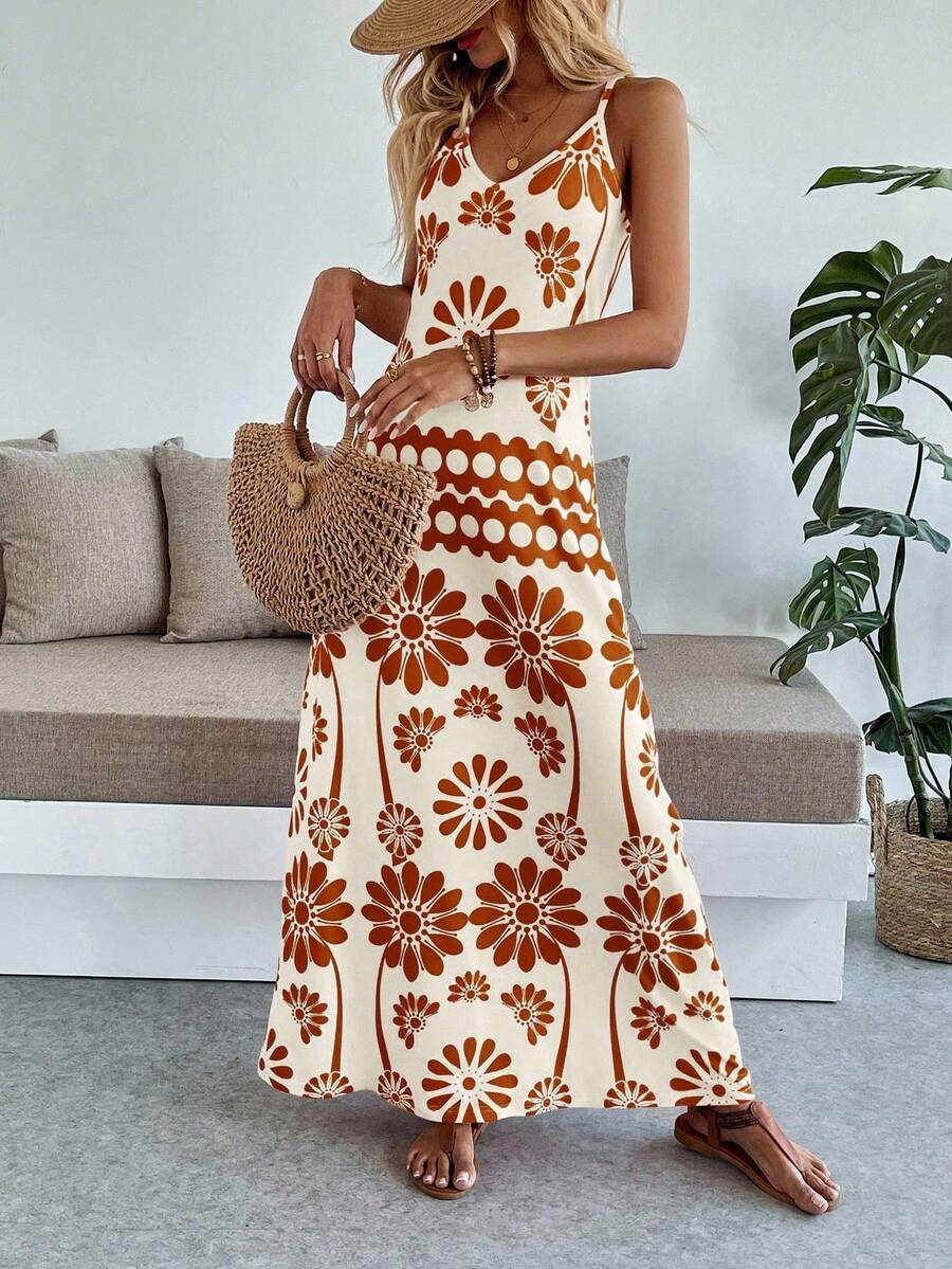Breezaya Women's Casual Vacation Bohemian Style Dress Mensa