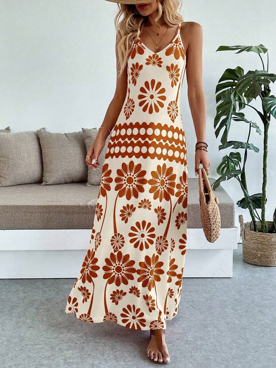 Breezaya Women's Casual Vacation Bohemian Style Dress Mensa