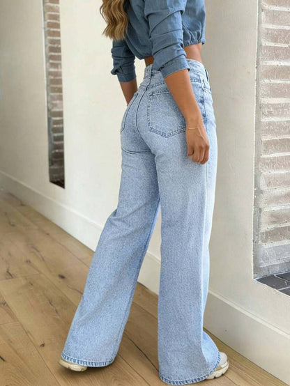 Chelsea Mid Rise Loose Straight Leg Boyfriend Jeans