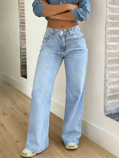 Chelsea Mid Rise Loose Straight Leg Boyfriend Jeans