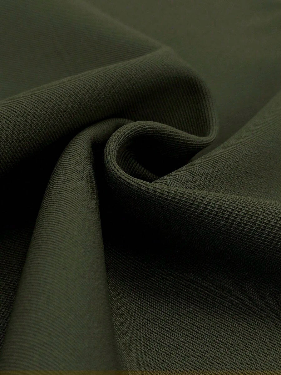 Women's Pleated Tapered Ankle Trousers, Stretch Dress Pants for Work Office - Dark Green