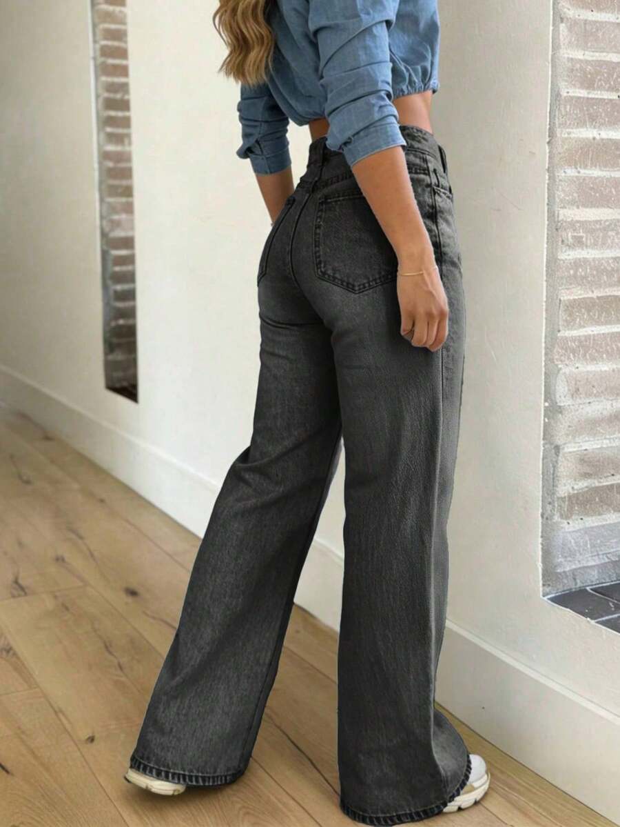 Chelsea Mid Rise Loose Straight Leg Boyfriend Jeans