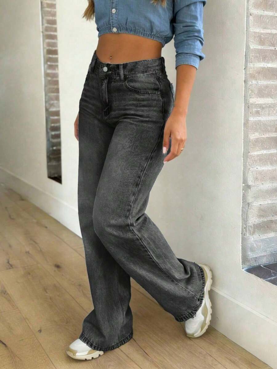 Chelsea Mid Rise Loose Straight Leg Boyfriend Jeans