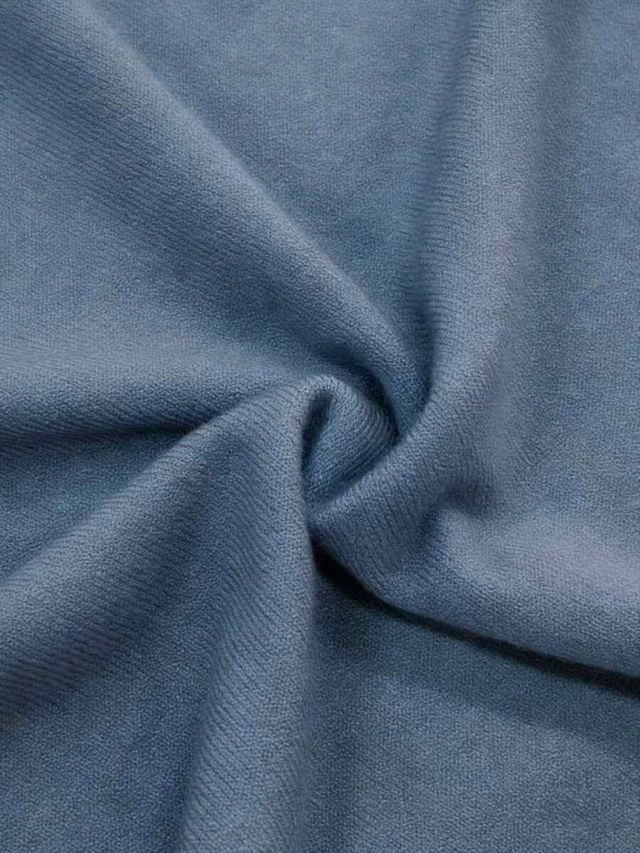 Women's Fine Rib Knit Short Sleeve Top, Fitted Stretch Tee for Layering and Work - Peacock Blue