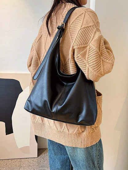 Savannah Large Slouchy Hobo Shoulder Bag with Top Handle