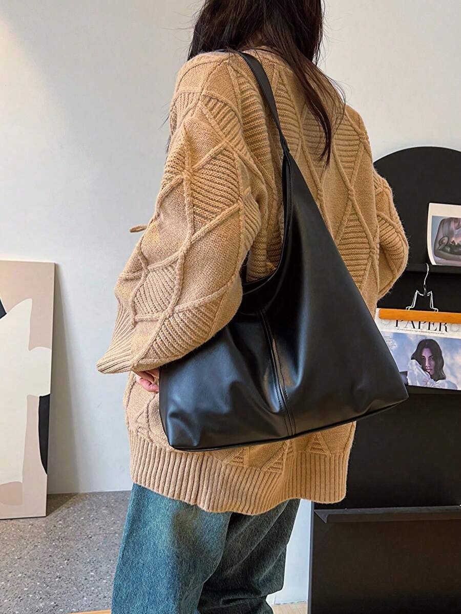 Savannah Large Slouchy Hobo Shoulder Bag with Top Handle