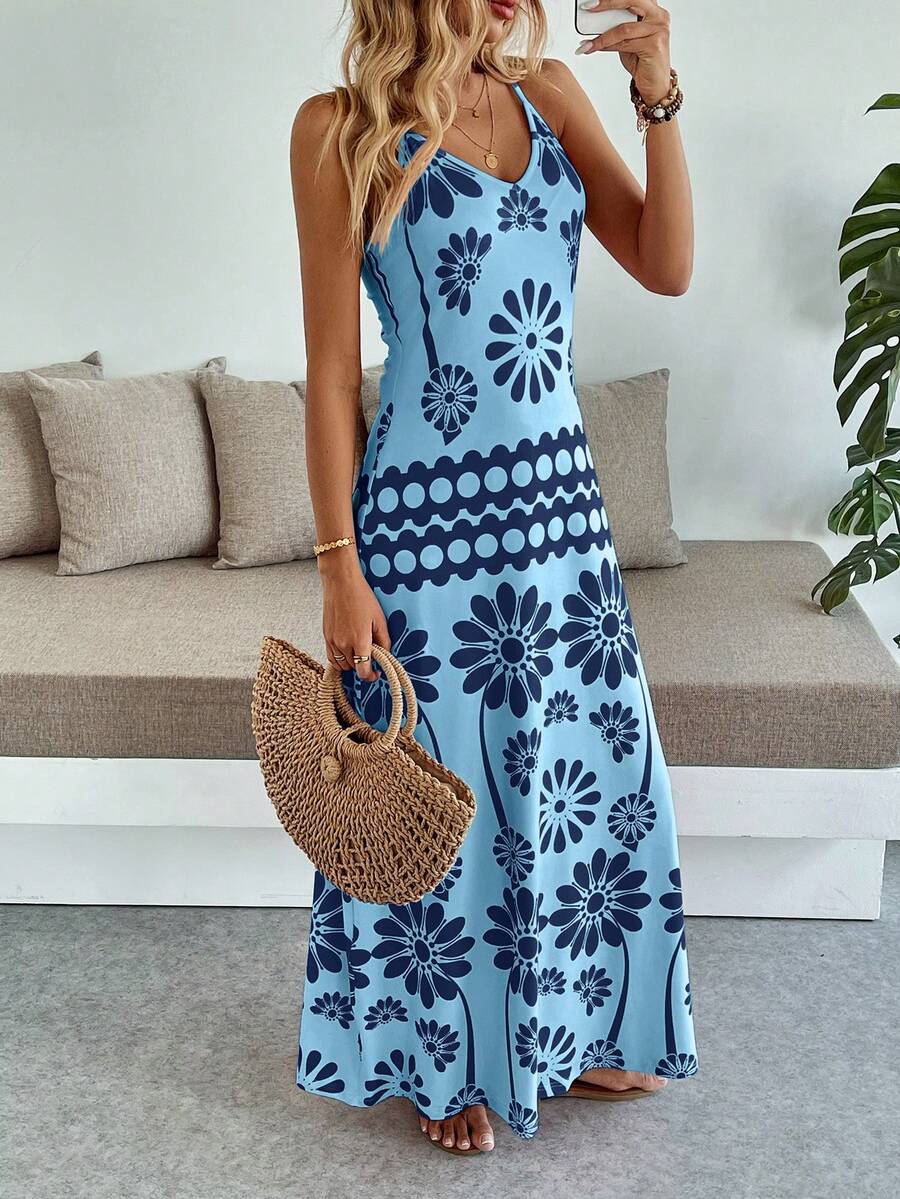 Breezaya Women's Casual Vacation Bohemian Style Dress Mensa