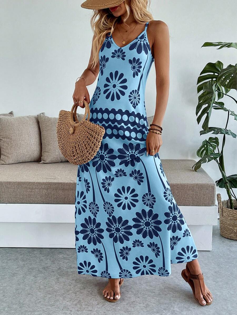 Breezaya Women's Casual Vacation Bohemian Style Dress Mensa