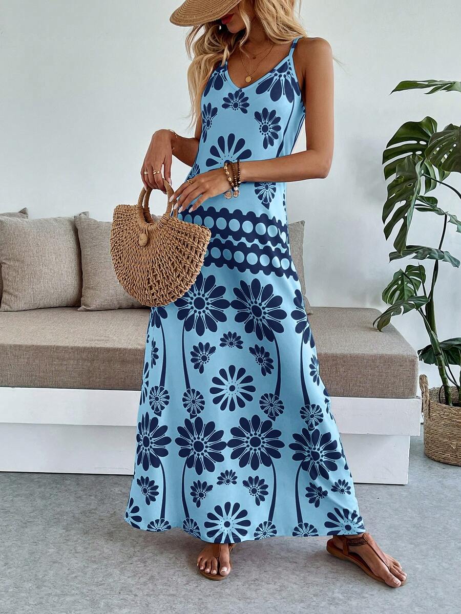 Breezaya Women's Casual Vacation Bohemian Style Dress Mensa