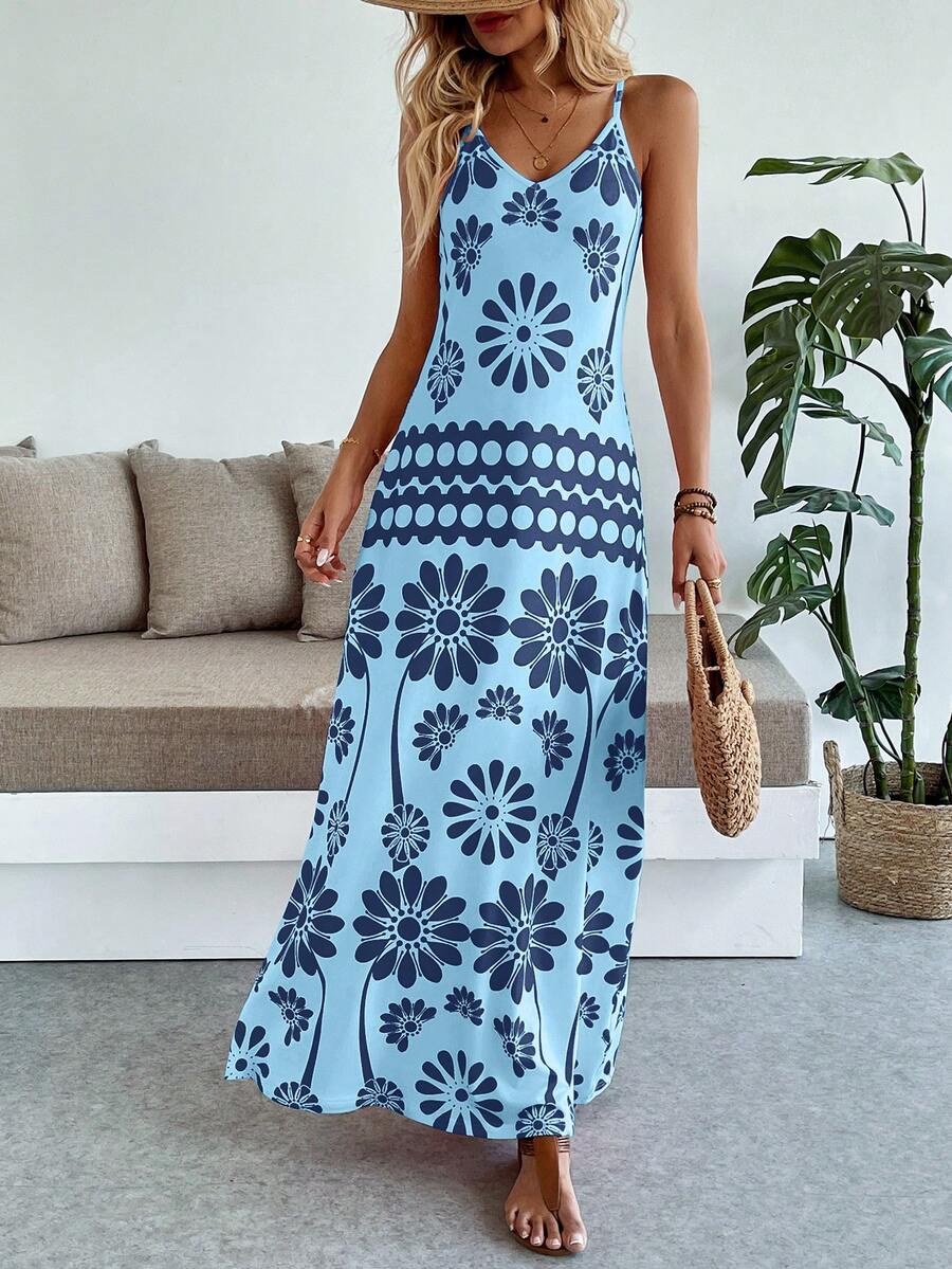 Breezaya Women's Casual Vacation Bohemian Style Dress Mensa