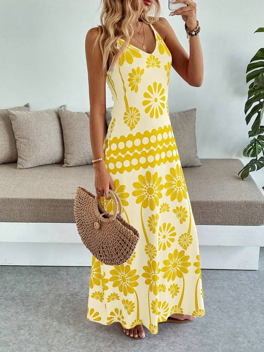 Breezaya Women's Casual Vacation Bohemian Style Dress Mensa