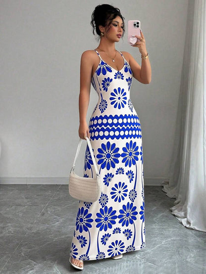 Breezaya Women's Casual Vacation Bohemian Style Dress Mensa
