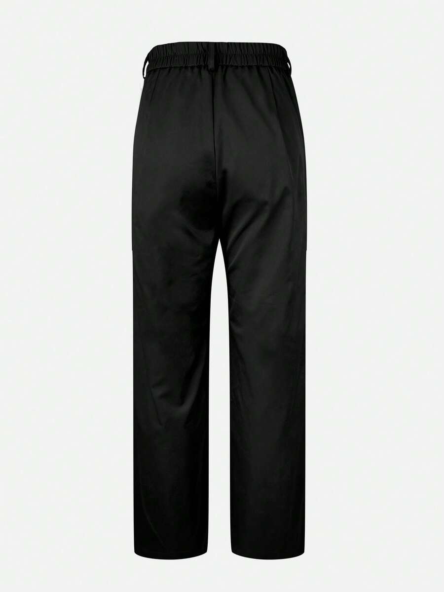 Honora High Waist Seamed Straight Leg Trousers - Black