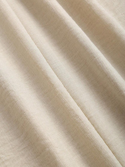 Katya Pleated Wide Leg Pants Tailored High Rise Trousers - Oatmeal