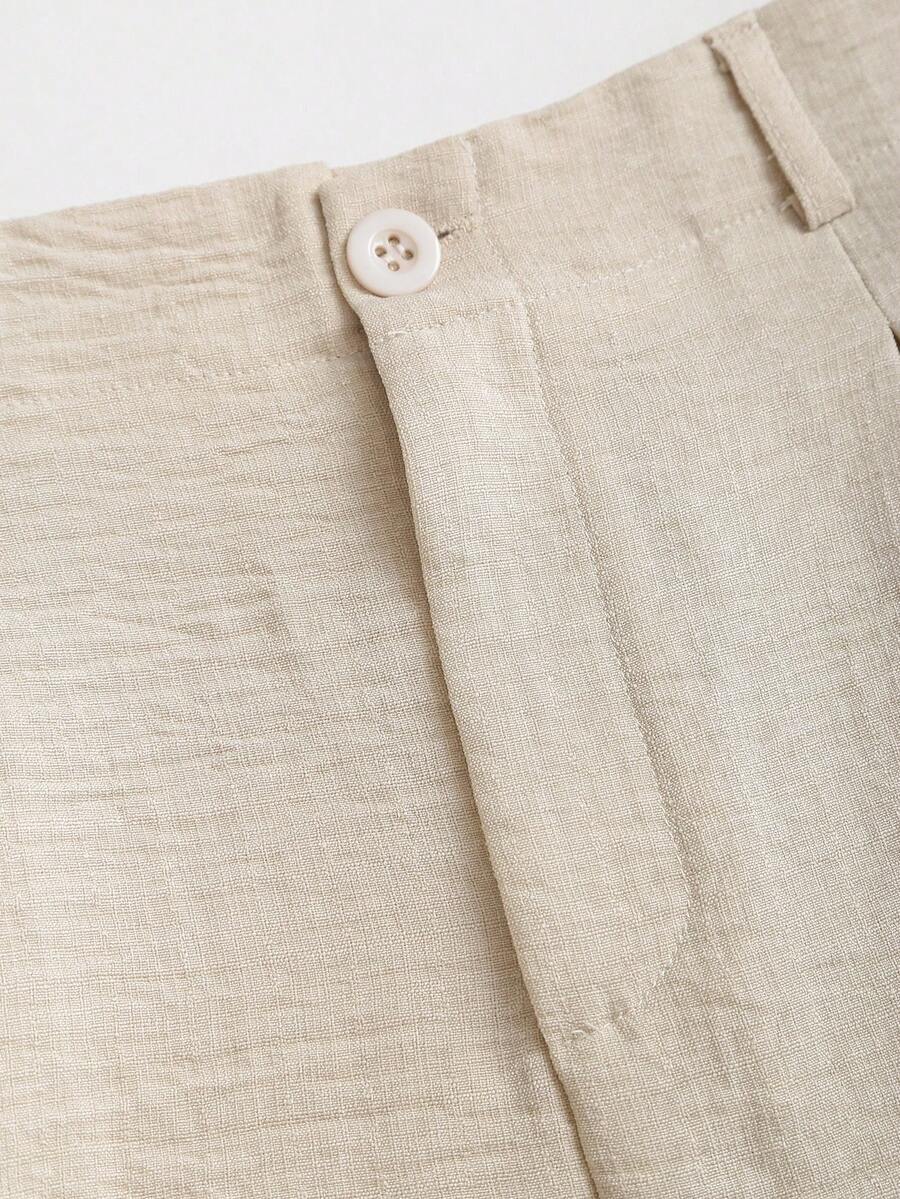 Katya Pleated Wide Leg Pants Tailored High Rise Trousers - Oatmeal