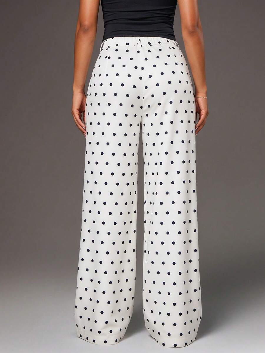 Bernadette High Waisted Wide Leg Tailored Trousers - Multicolor