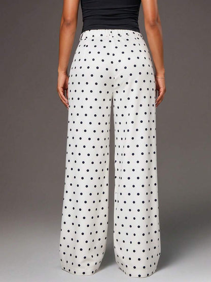 Bernadette High Waisted Wide Leg Tailored Trousers - Multicolor