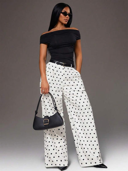 Bernadette High Waisted Wide Leg Tailored Trousers - Coffee Brown