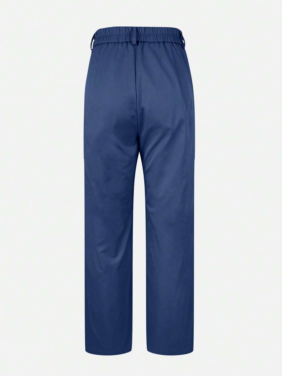 Honora High Waist Seamed Straight Leg Trousers - Royal Blue
