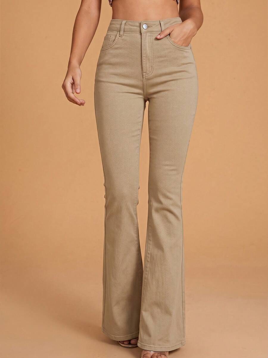 Annapolis High Waist Flare Leg Jeans with Pockets