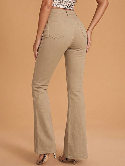 Annapolis High Waist Flare Leg Jeans with Pockets