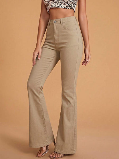 Annapolis High Waist Flare Leg Jeans with Pockets