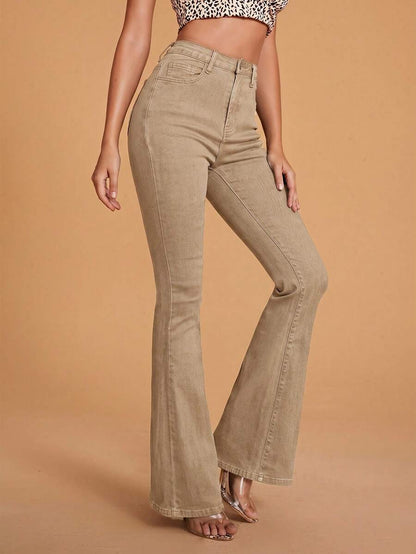 Annapolis High Waist Flare Leg Jeans with Pockets